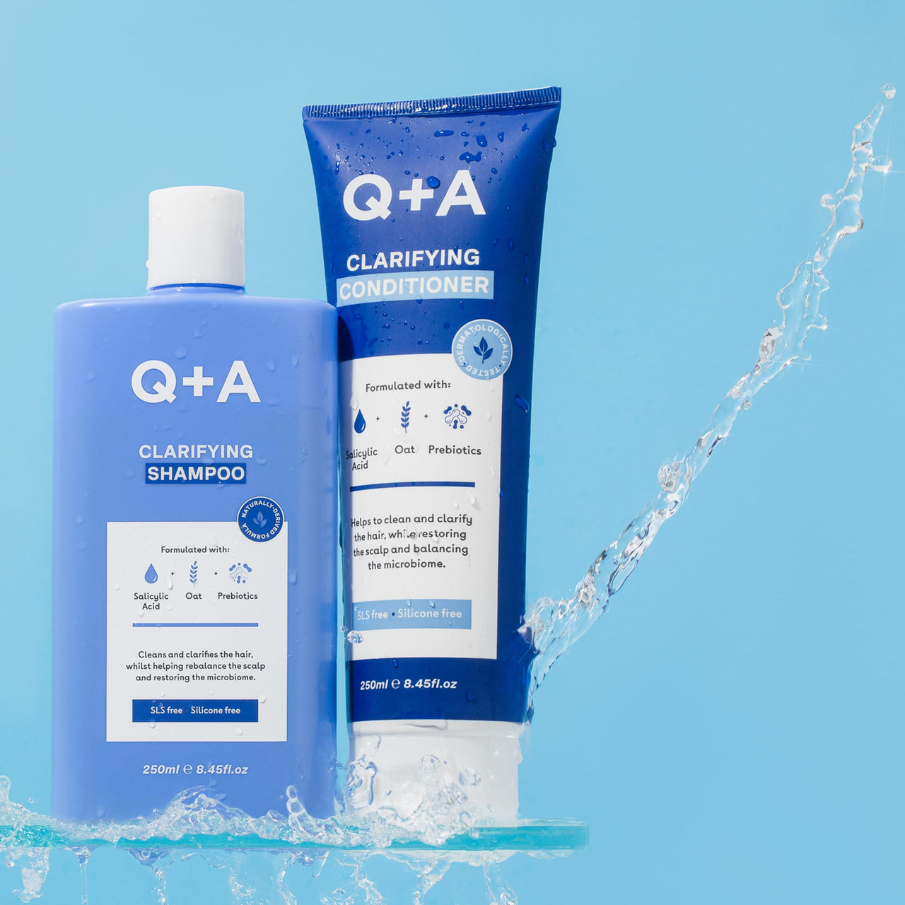 Σαμπουάν Σετ για Βαθύ Καθαρισμό - Haircare Clarifying Duo Q+A Natural Skincare