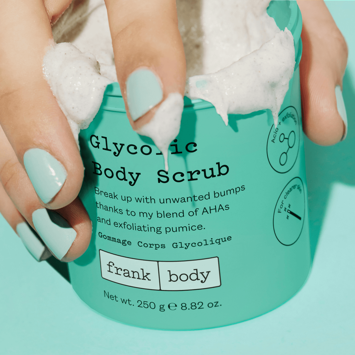 Απολέπιση Σώματος Glycolic Body Scrub 250g - Απολεπιστικό Σώματος με Γλυκολικό Frank Body