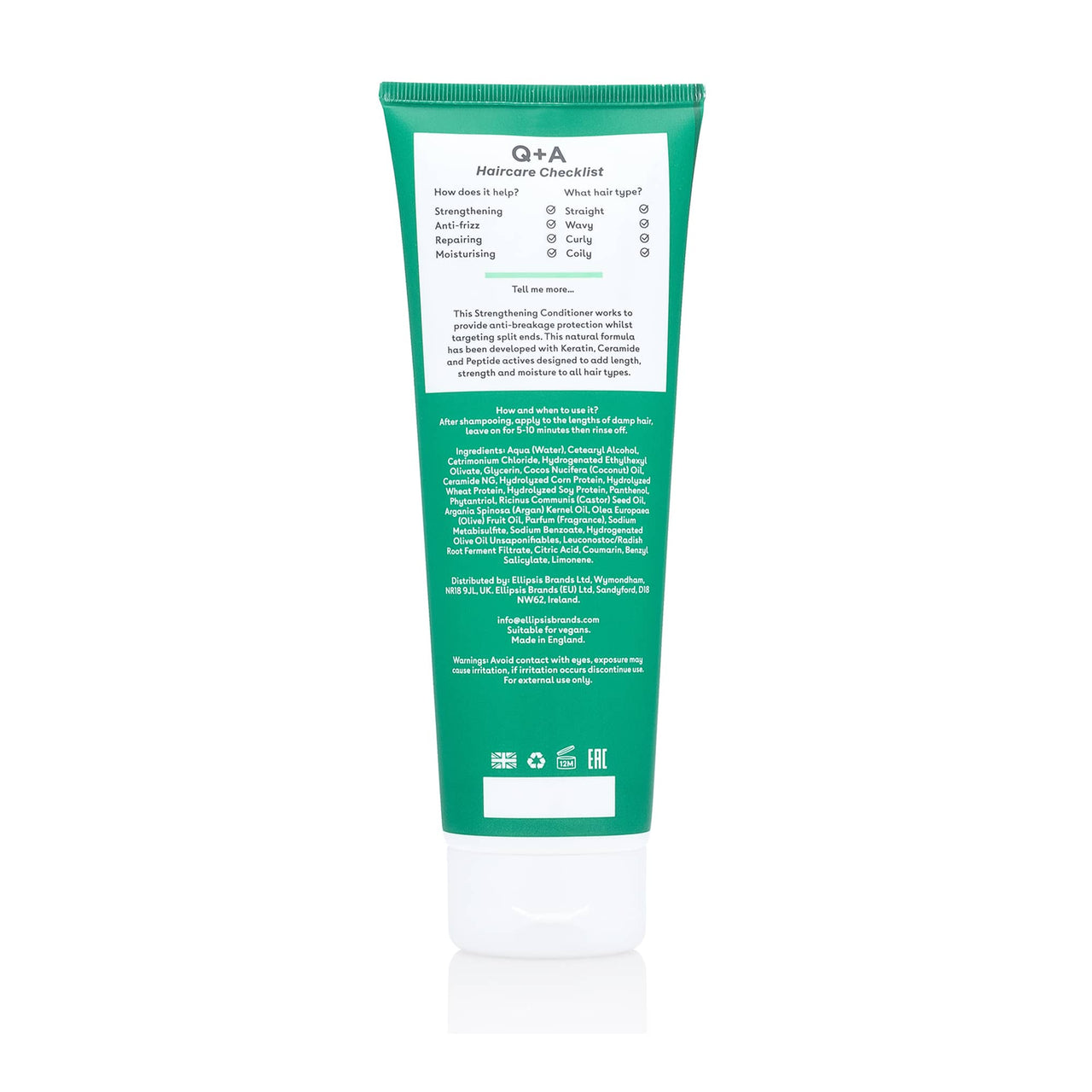 Conditioner Μαλλιών Strengthening Conditioner 250ml Q+A Natural Skincare