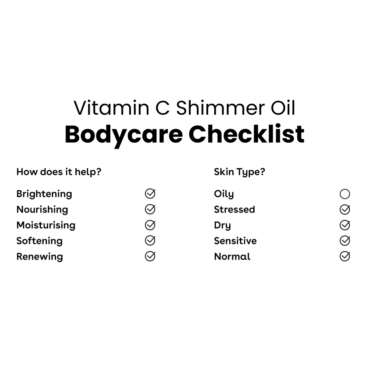 Έλαια σώματος Vitamin C Shimmer Body Oil 150ml – Ξηρό Λάδι Σώματος για Λάμψη Q+A Natural Skincare