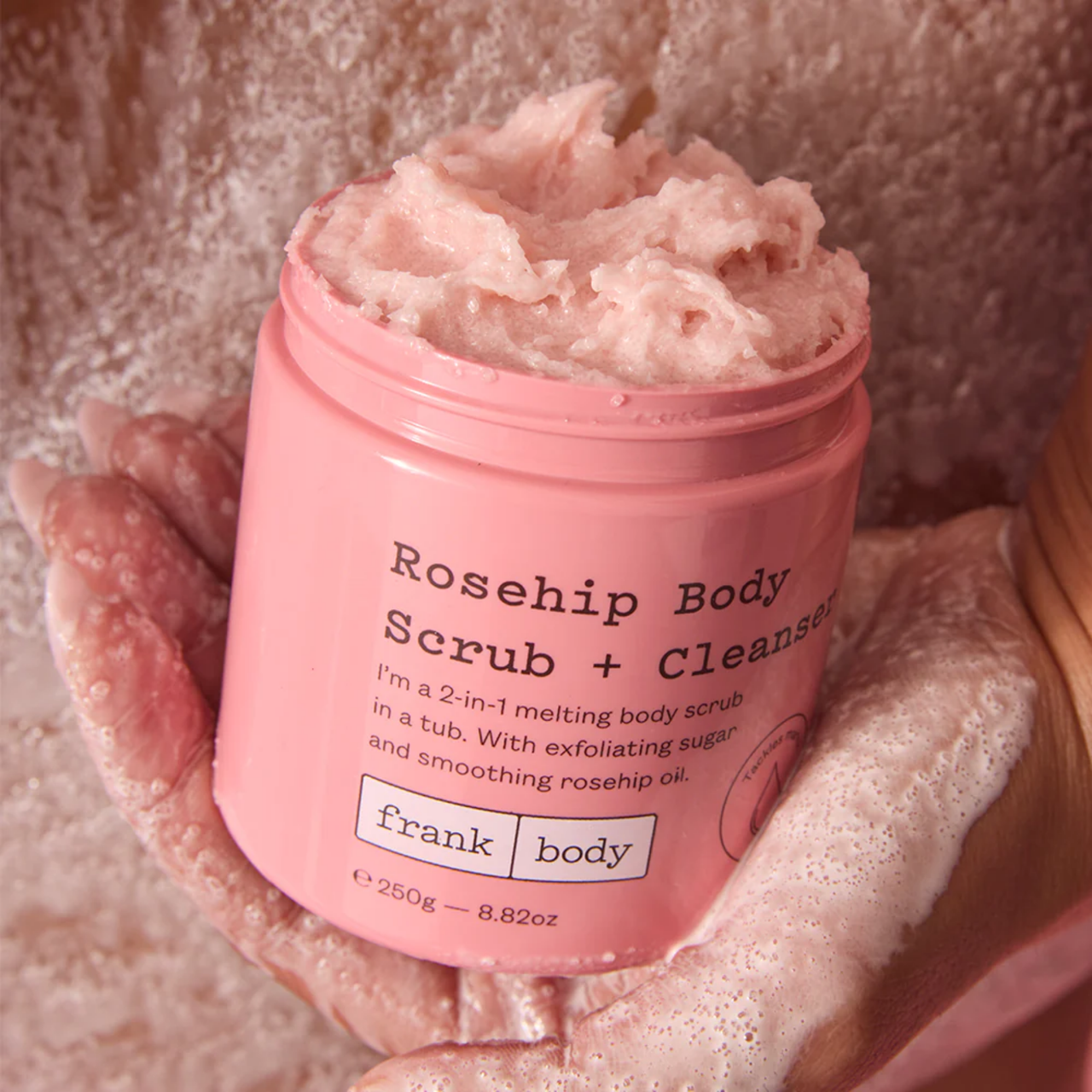 Απολέπιση Σώματος Rosehip Body Scrub + Cleanser 250g - Καθαριστικό και Απολεπιστικό με Rosehip Frank Body