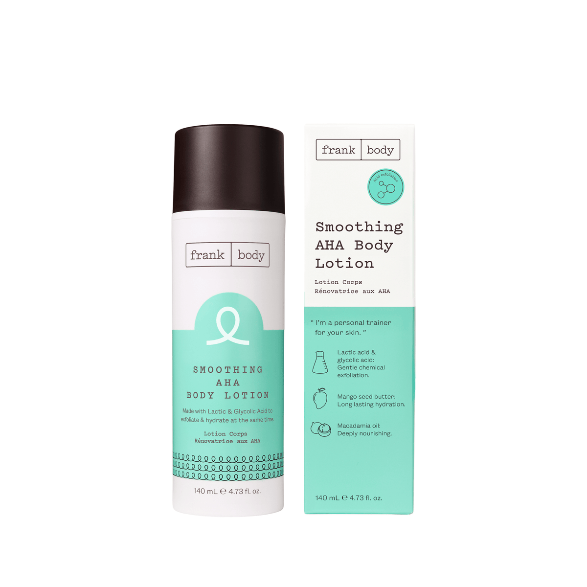 Ενυδάτωση Smoothing AHA Body Lotion 140ml - Λοσιόν Σώματος με AHA Frank Body