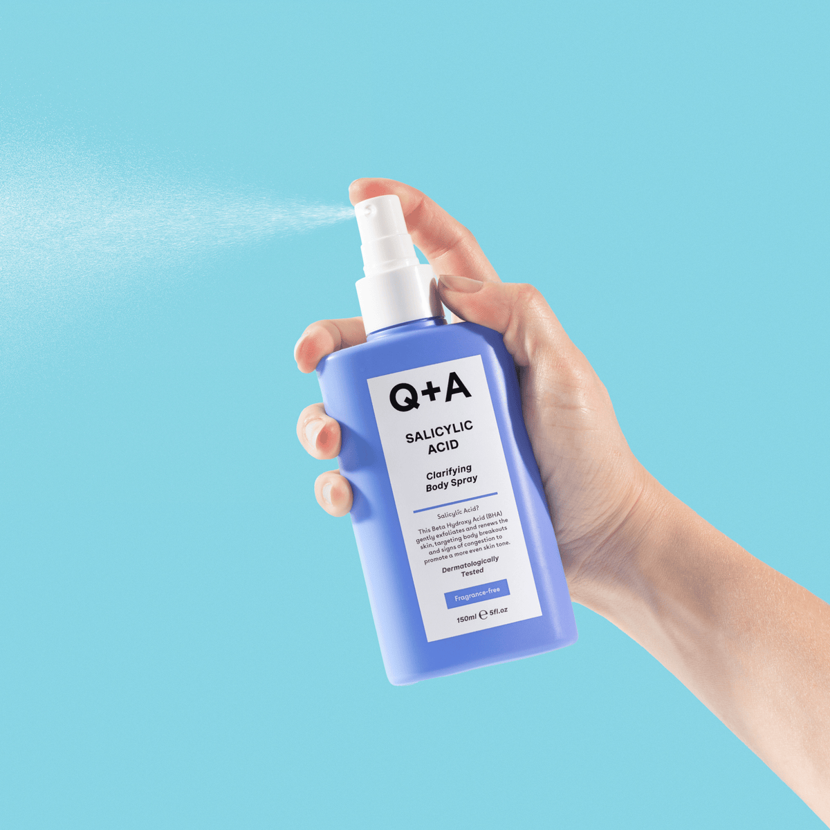 Ακμή - Σπυράκια Salicylic Acid Body Spray 150ml – Σπρέι Σώματος κατά των Ατελειών Q+A Natural Skincare