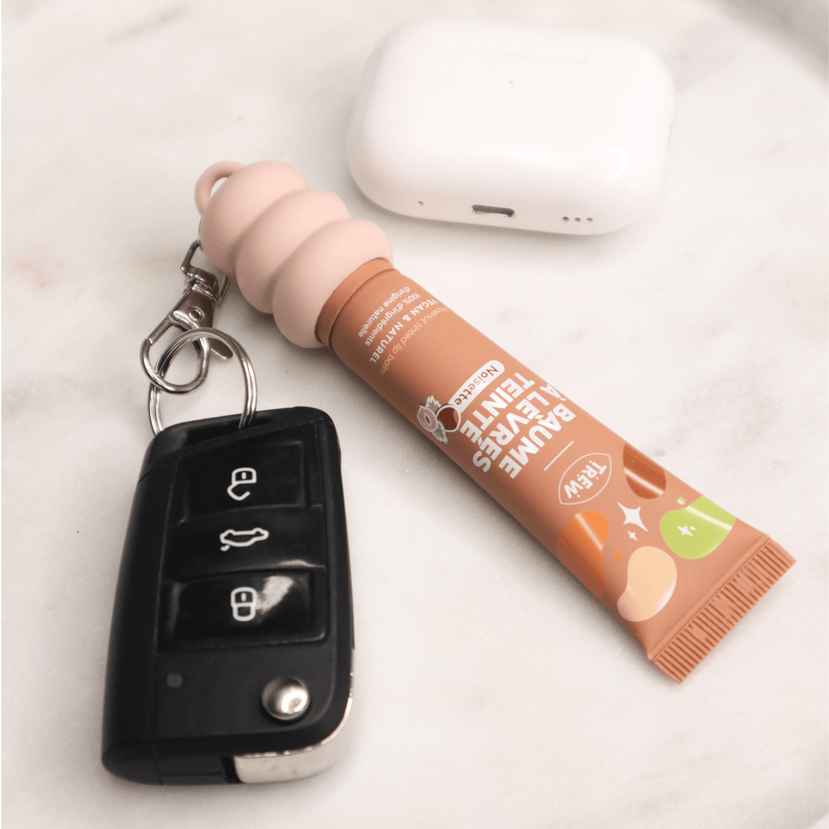 Lip Charm Keyring - Nude LuLuLa