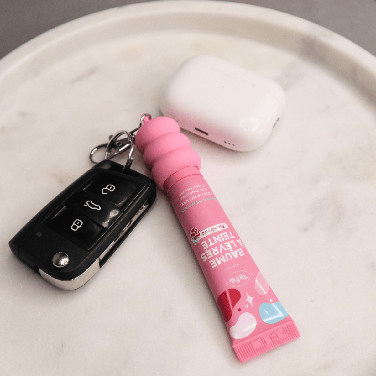 Lip Charm Keyring - Pink LuLuLa