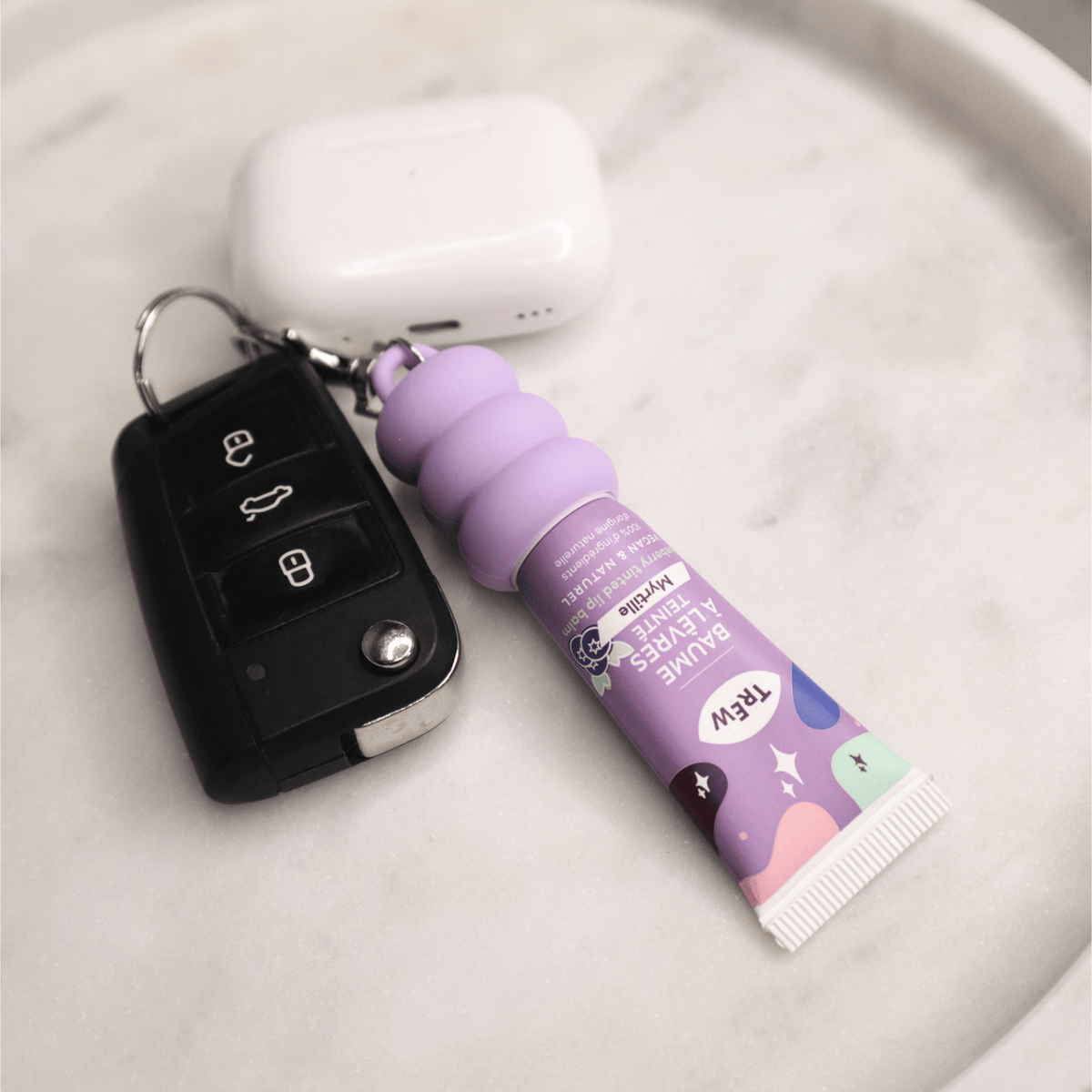 Lip Charm Keyring - Purple LuLuLa