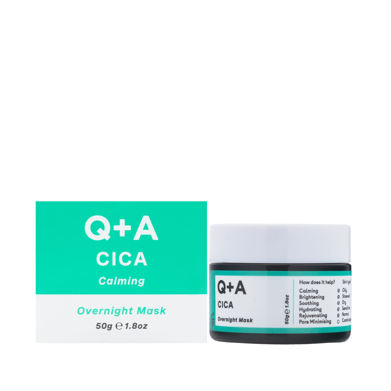 Μάσκες Προσώπου Cica Overnight Mask 50g Q+A Natural Skincare