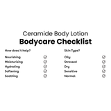 Q+A Ceramide Body Lotion Checklist