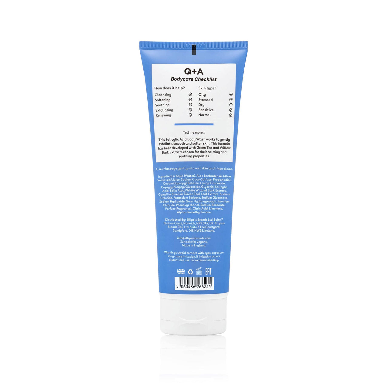 Αφρόλουτρα Salicylic Acid Body Wash 250ml Q+A Natural Skincare