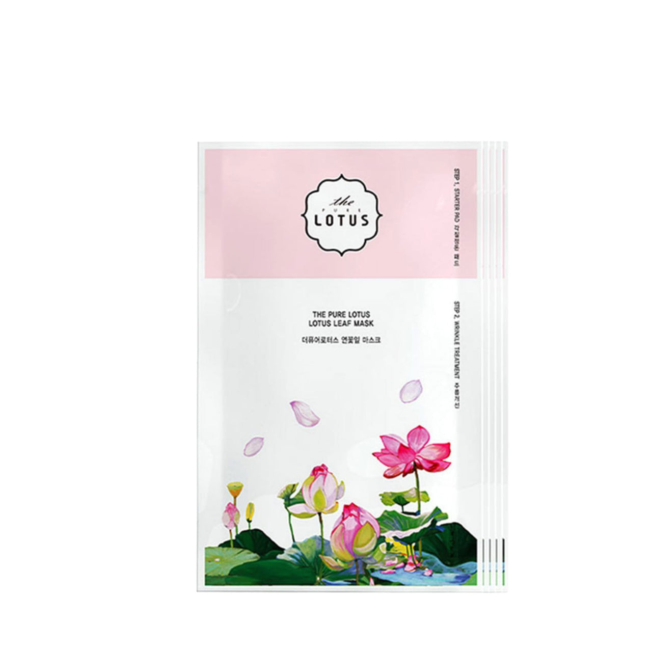 Μάσκες Προσώπου Lotus Leaf Moisturize + Wrinkle Treatment Sheet Mask Set –  5 τεμ. The Pure Lotus