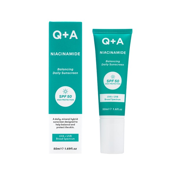 Q+A Niacinamide Balancing Daily Sunscreen SPF50 50ml