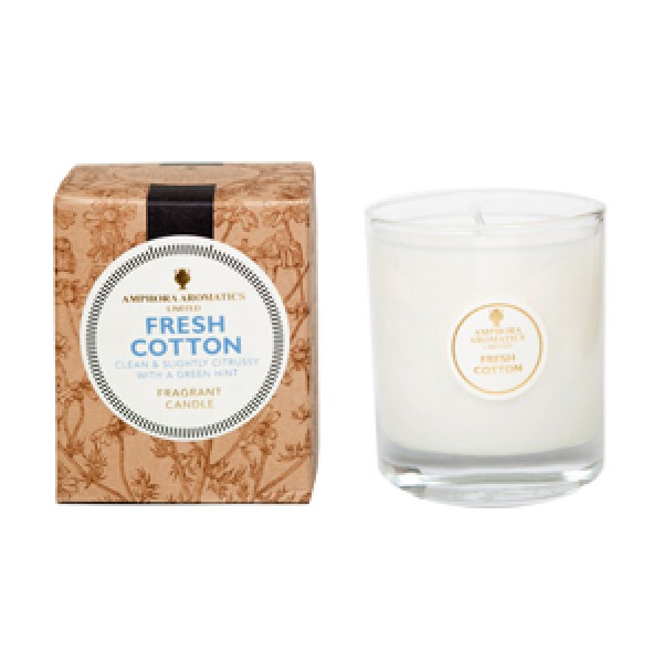 Φυσικό Αρωματικό Κερί με Αιθέρια Έλαια - Fresh Cotton Natural Candle